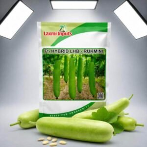 Rukmini Bottle Gourd F1 Hybrid Laxmi Inputs (50 GM)