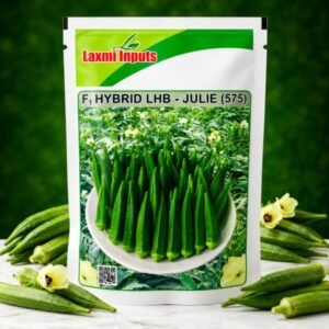 LHB-Julie (575) F1 Hybrid Okra Laxmi Inputs (250 GM)